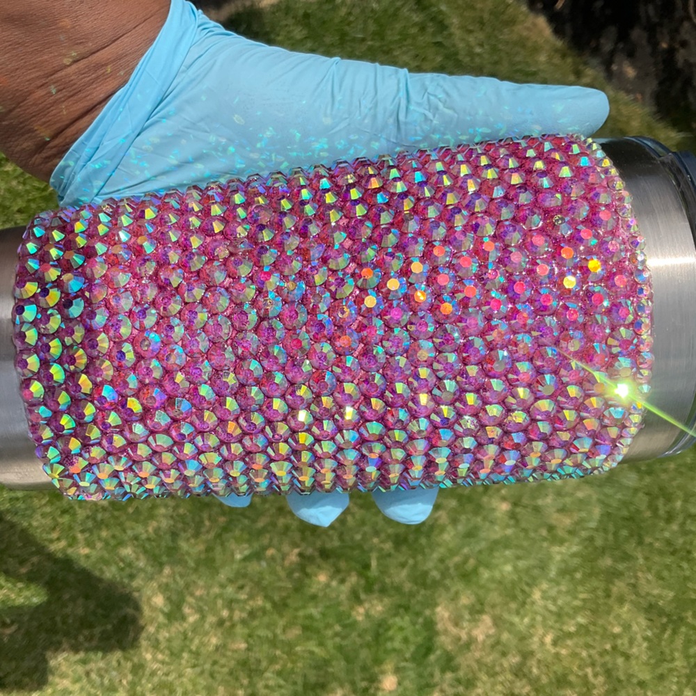 Rhinestone covered tumbler. Please allow 2 weeks from purchase for it to ship
